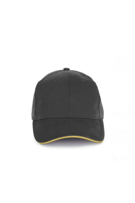 CAP IN ORGANIC COTTON WITH CONTRASTING SANDWICH PEAK - 6 P...