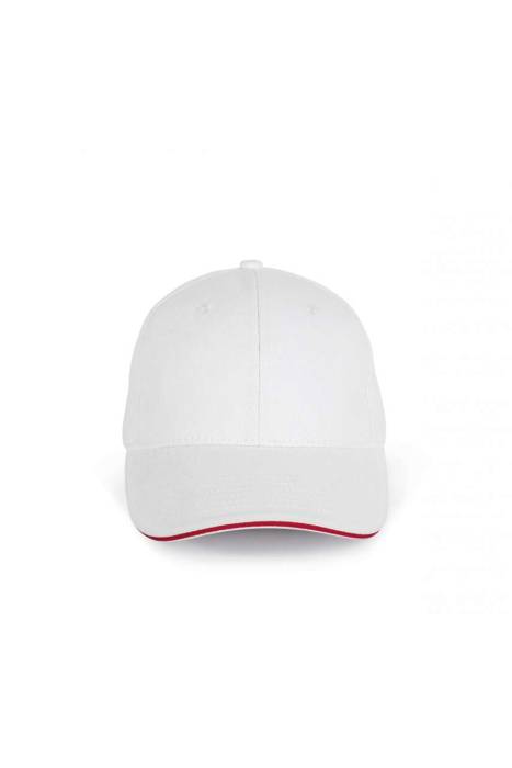CAP IN ORGANIC COTTON WITH CONTRASTING SANDWICH PEAK - 6 P...