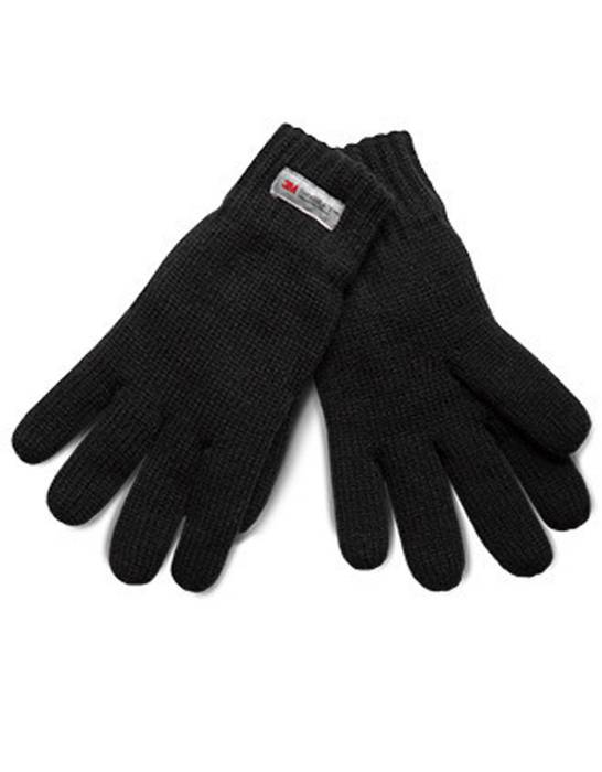 THINSULATE™ KNITTED GLOVES - Black, #000000<br><small>UT-kp426bl-l/xl</small>