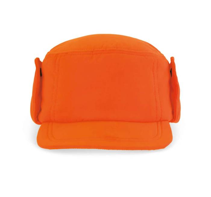 CAP WITH EARMUFFS - Fluorescent Orange, #FF4D00<br><small>UT-kp617for-s/m</small>