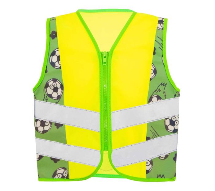 CHILDREN’S SAFETY VEST (CO2 NEUTRAL) - ACTION - Hi-Vis Yellow/Soccer<br><small>UT-kxactionhvye/so-xs</small>