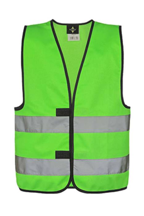 SAFETY VEST FOR KIDS `AARHUS` - Neon Green, #44d62c<br><small>UT-kxkwngr-xs</small>