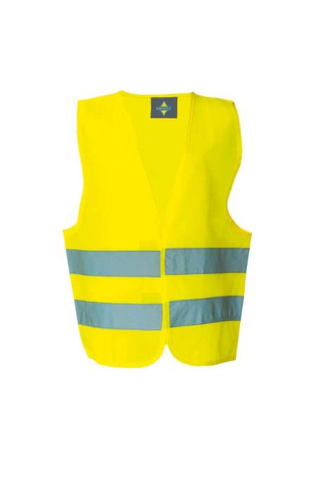 SAFETY VEST FOR KIDS `AARHUS` - Yellow, #F2FF00<br><small>UT-kxkwye-s</small>