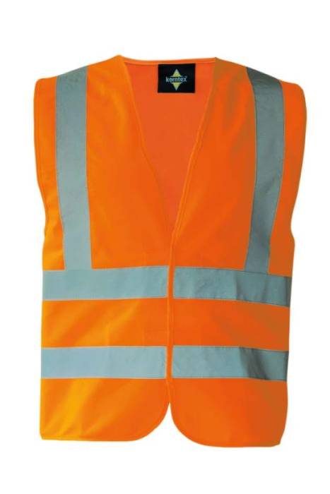 SAFETY / FUNCTIONAL VEST `HANNOVER` - FOUR REFLECTIVE STRI - Orange, #FF663F...<br><small>UT-kxvror-s</small>