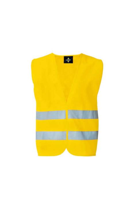 BASIC SAFETY VEST FOR PRINT `KARLSRUHE` - 2 VELCRO - Yellow, #F2FF00<br><small>UT-kxx217ye-2xl</small>