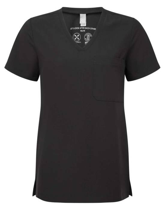 `LIMITLESS` WOMEN’S ONNA-STRETCH TUNIC - Exact Black, #000000<br><small>UT-nn300ebl-2xl</small>