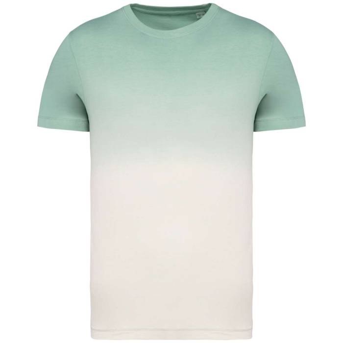 UNISEX ECO-FRIENDLY DIP DYE T-SHIRT - Dip Dye Jade Green, #BBD4C5<br><small>UT-ns345ddjg-l</small>