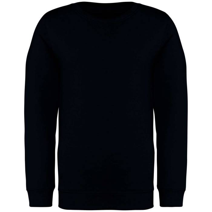 KIDS` ECO-FRIENDLY ROUND NECK SWEATSHIRT - Black, #000000<br><small>UT-ns403bl-8/10</small>