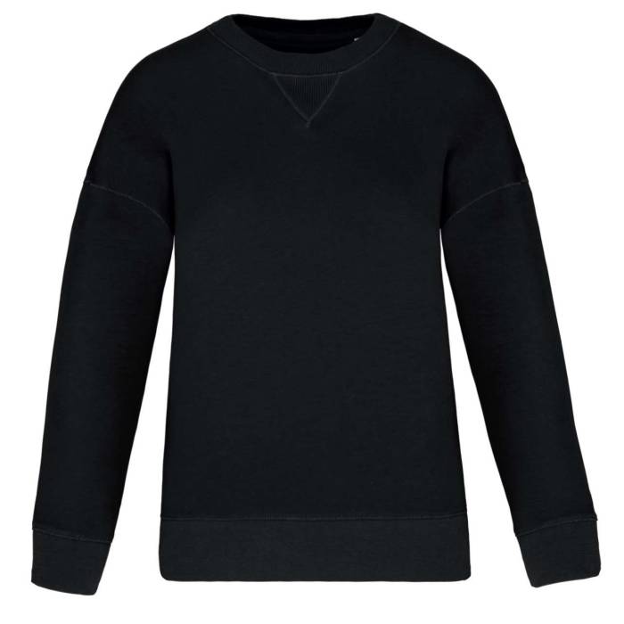 ECO-FRIENDLY LADIES’ DROP-SHOULDER SWEATSHIRT - Black, #000000<br><small>UT-ns420bl-2xl</small>