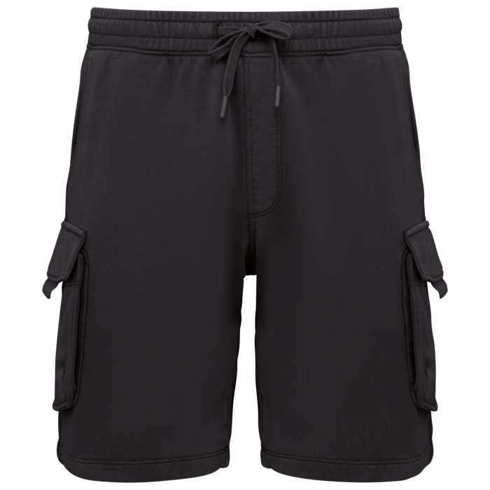 MEN’S FRENCH TERRY WASHED EFFECT CARGO SHORTS