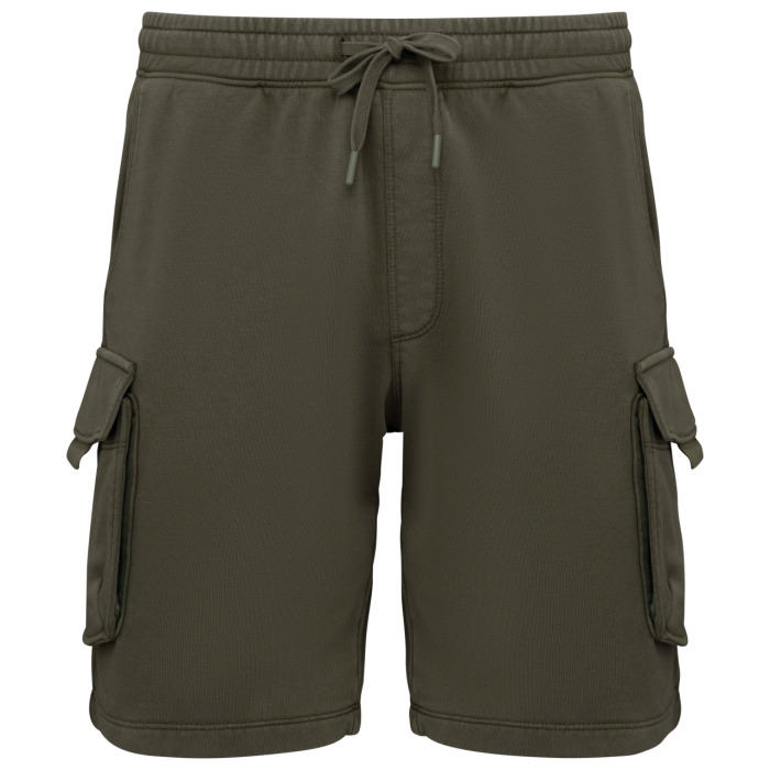 MEN’S FRENCH TERRY WASHED  EFFECT CARGO SHORTS