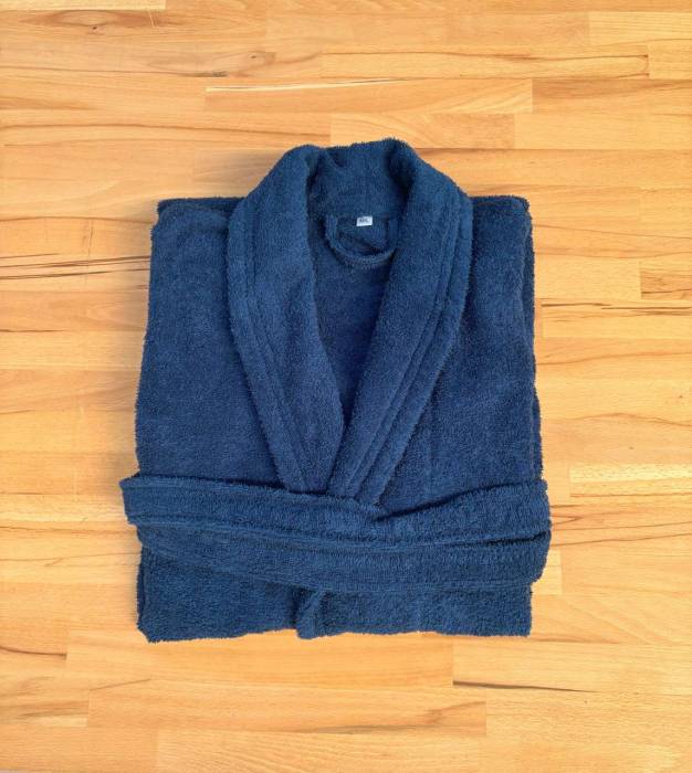 OLIMA TERRY BATHROBE - Marine Blue, #332D6B<br><small>UT-ol3300mab-m/l</small>