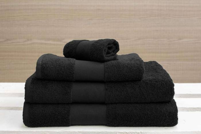 OLIMA CLASSIC TOWEL - Carbon Black, #4C4C4C<br><small>UT-ol450cbl-100x150</small>