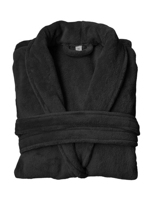 OLIMA CORAL FLEECE BATHROBE - Charcoal Grey, #5F626B<br><small>UT-olcb2600ch-xs/s</small>