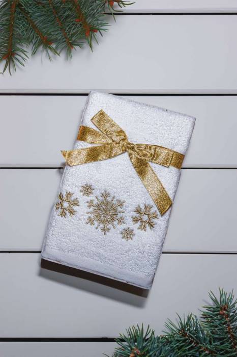 OLIMA CHRISTMAS TOWEL - SNOWFLAKES II