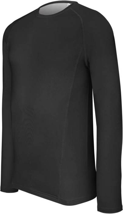 ADULTS` LONG-SLEEVED BASE LAYER SPORTS T-SHIRT - Black, #000000<br><small>UT-pa005bl-l</small>