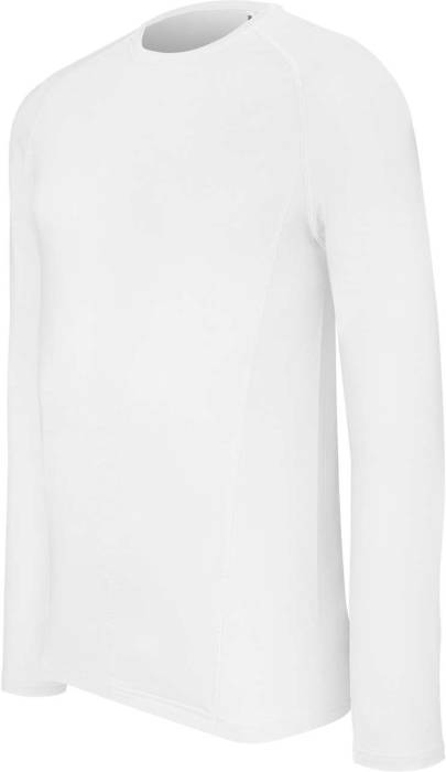 ADULTS` LONG-SLEEVED BASE LAYER SPORTS T-SHIRT - White, #FFFFFF<br><small>UT-pa005wh-2xl</small>