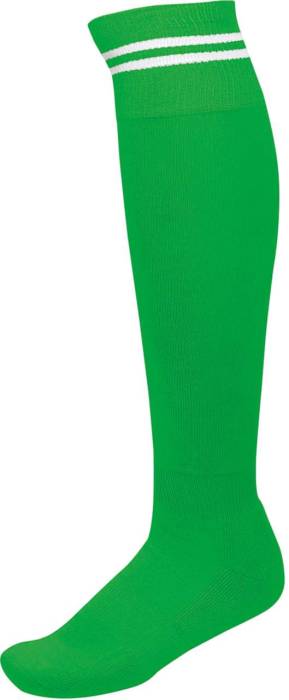 STRIPED SPORTS SOCKS - Sporty Kelly Green/White, #00794F/#FFFFFF<br><small>UT-pa015gn/wh-27/30</small>