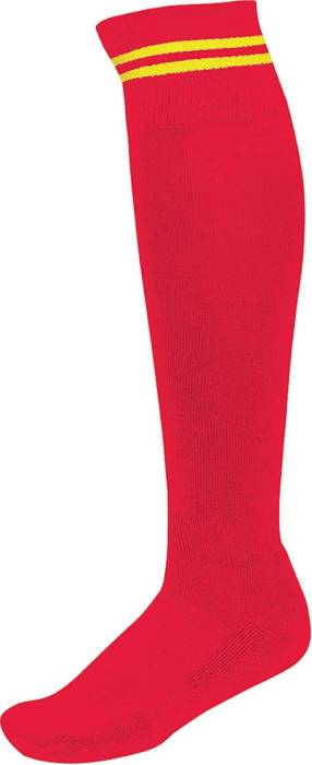 STRIPED SPORTS SOCKS - Sporty Red/Sporty Yellow, #EB0024/#FFCF1C<br><small>UT-pa015sre/sye-27/30</small>