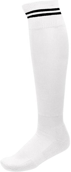 STRIPED SPORTS SOCKS - White/Sporty Kelly Green, #FFFFFF/#0AB823<br><small>UT-pa015wh/gn-35/38</small>
