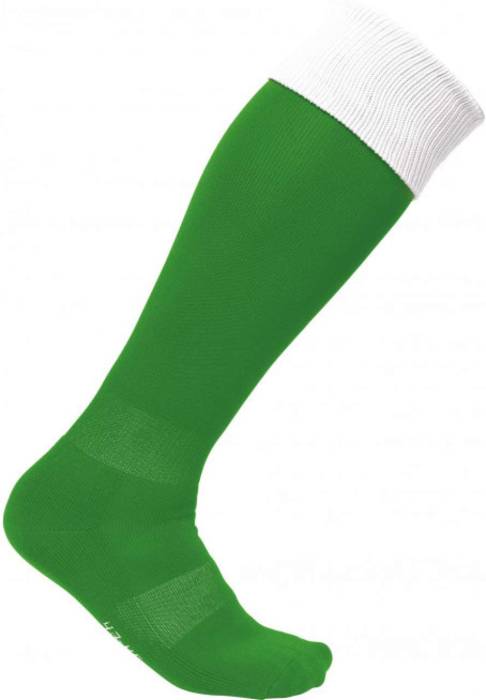 TWO-TONE SPORTS SOCKS - Green/White, #3A913F/#FFFFFF<br><small>UT-pa0300gn/wh-27/30</small>