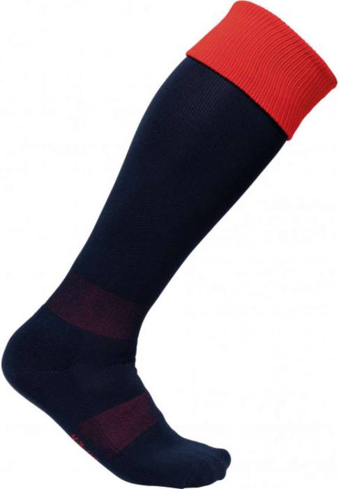 TWO-TONE SPORTS SOCKS - Sporty Navy/Sporty Red, #00246C/#EB0024<br><small>UT-pa0300snv/sre-27/30</small>