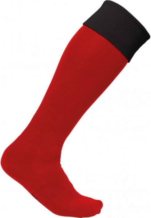 TWO-TONE SPORTS SOCKS - Sporty Red/Black, #EB0024/#000000<br><small>UT-pa0300sre/bl-43/46</small>