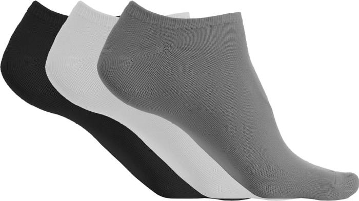 MICROFIBRE TRAINER SOCKS - PACK OF 3 PAIRS - Storm Grey/White/Black, #736F71/#FFFFFF/#000000<br><small>UT-pa033stg/wh/bl-35/38</small>