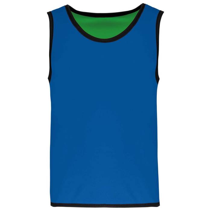 KID`S REVERSIBLE RUGBY BIB - Sporty Royal Blue/Green, #0380FF/#3A913F<br><small>UT-pa046sro/gn-6/10</small>
