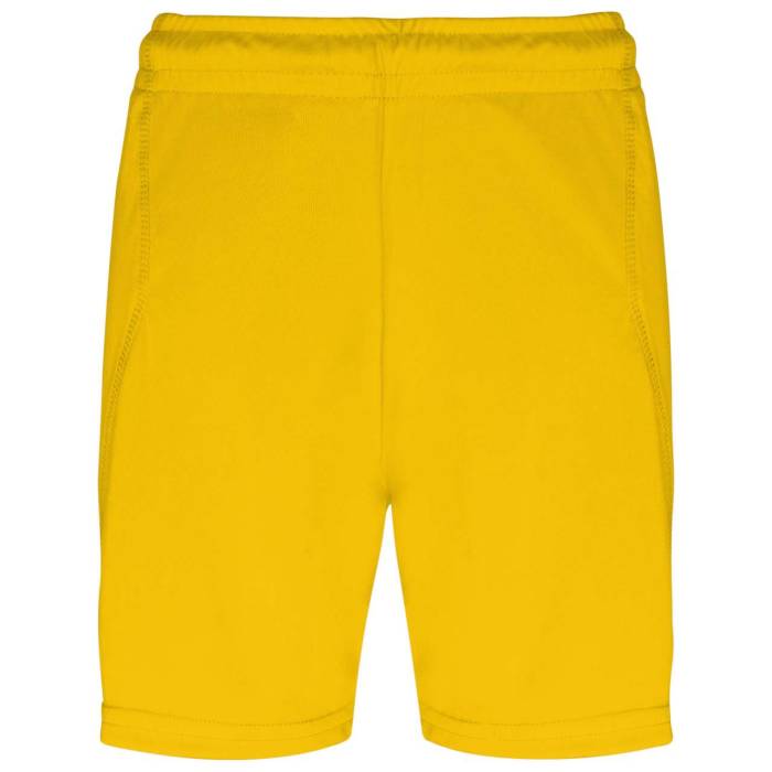 KIDS` SPORTS SHORTS - Sporty Yellow, #FFCF1C<br><small>UT-pa103sye-10/12</small>