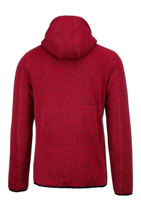 MEN`S HEATHER HOODED JACKET - Red Melange, #F22048<br><small>UT-pa365rem-2xl</small>