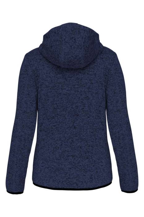 LADIES’ HEATHER HOODED JACKET - Navy Melange, #31313C<br><small>UT-pa366nvm-2xl</small>
