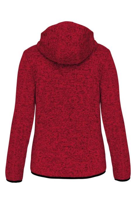LADIES’ HEATHER HOODED JACKET - Red Melange, #F22048<br><small>UT-pa366rem-xl</small>