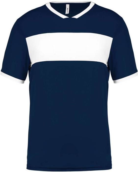 KIDS’ SHORT-SLEEVED JERSEY - Sporty Navy/White, #253746/#FFFFFF<br><small>UT-pa4001snv/wh-6/8</small>