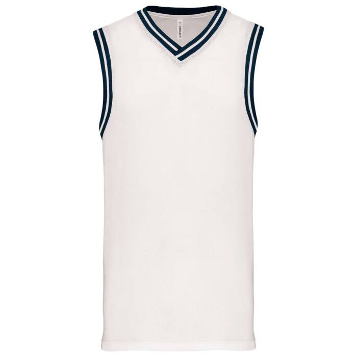 UNIVERSITY JERSEY - White/Navy, #ffffff/#2A3244<br><small>UT-pa4004wh/nv-2xl</small>