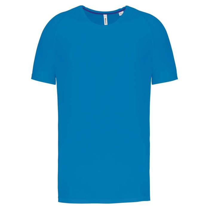 MEN`S RECYCLED ROUND NECK SPORTS T-SHIRT - Aqua Blue, #0076A8<br><small>UT-pa4012aq-s</small>