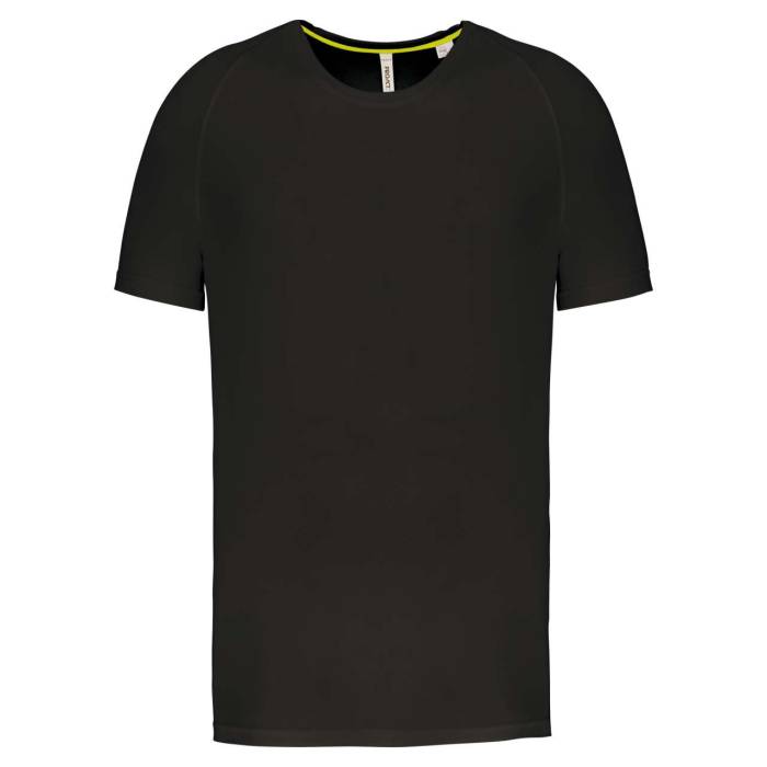 MEN`S RECYCLED ROUND NECK SPORTS T-SHIRT - Black, #000000<br><small>UT-pa4012bl-l</small>