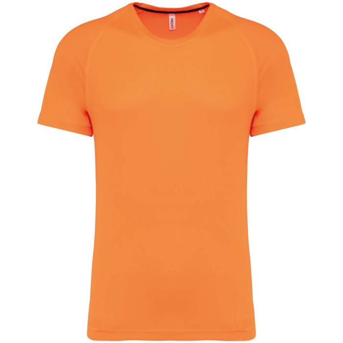 MEN`S RECYCLED ROUND NECK SPORTS T-SHIRT - Fluorescent Orange, #FF680A<br><small>UT-pa4012for-2xl</small>