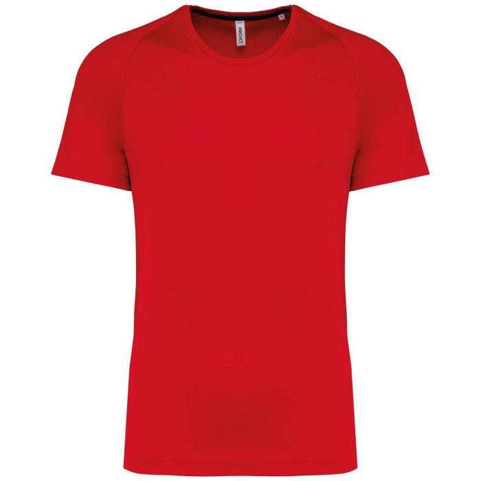 MEN`S RECYCLED ROUND NECK SPORTS T-SHIRT - Red, #DA0043<br><small>UT-pa4012re-l</small>