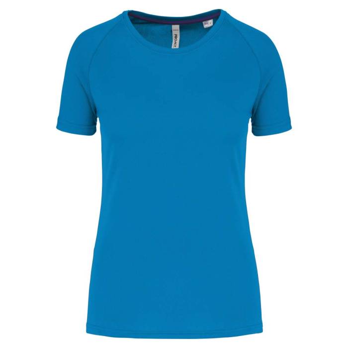 LADIES` RECYCLED ROUND NECK SPORTS T-SHIRT - Aqua Blue, #0076A8<br><small>UT-pa4013aq-2xl</small>