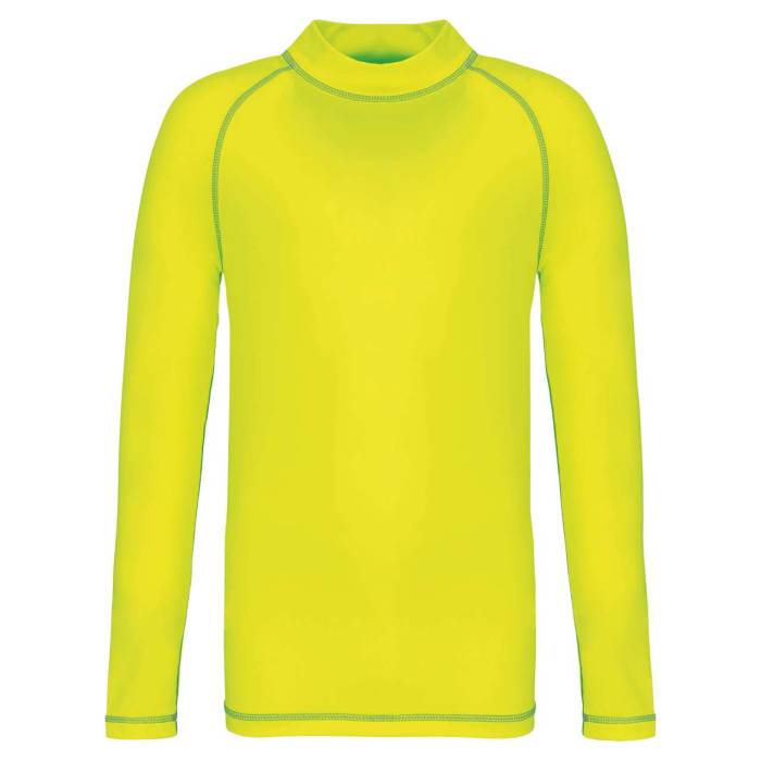 CHILDREN’S LONG-SLEEVED TECHNICAL T-SHIRT WITH UV PROTECTI - Fluorescent Yellow, #D1FF2E...<br><small>UT-pa4018fye-12/14</small>