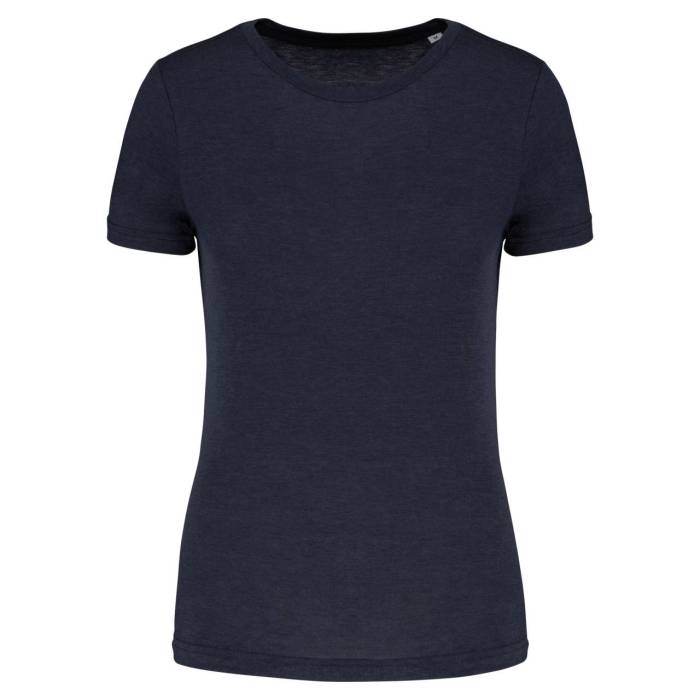 LADIES` TRIBLEND ROUND NECK SPORTS T-SHIRT - French Navy Heather, #30314D<br><small>UT-pa4021fnvh-2xl</small>