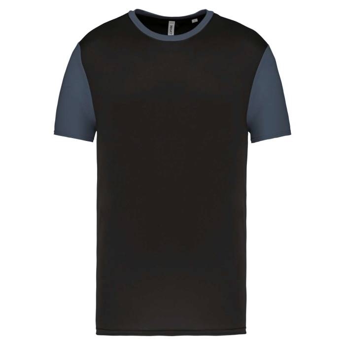 ADULTS` BICOLOUR SHORT-SLEEVED T-SHIRT - Black/Sporty Grey, #000000/#54585A<br><small>UT-pa4023bl/sp-3xl</small>
