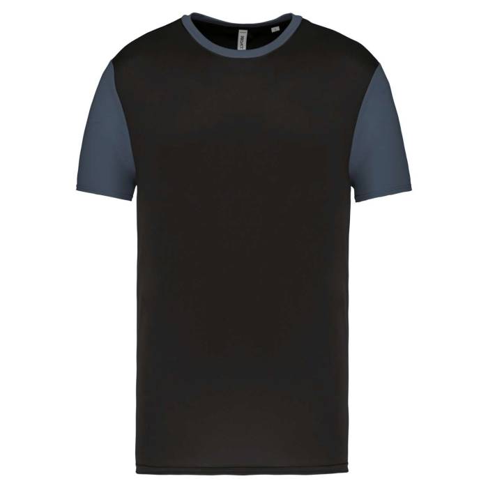 ADULTS` BICOLOUR SHORT-SLEEVED T-SHIRT - Black/White, #000000/#FFFFFF<br><small>UT-pa4023bl/wh-2xl</small>