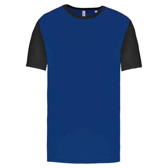 ADULTS` BICOLOUR SHORT-SLEEVED T-SHIRT - Dark Royal Blue/Black, #00358E/#000000<br><small>UT-pa4023dro/bl-2xl</small>