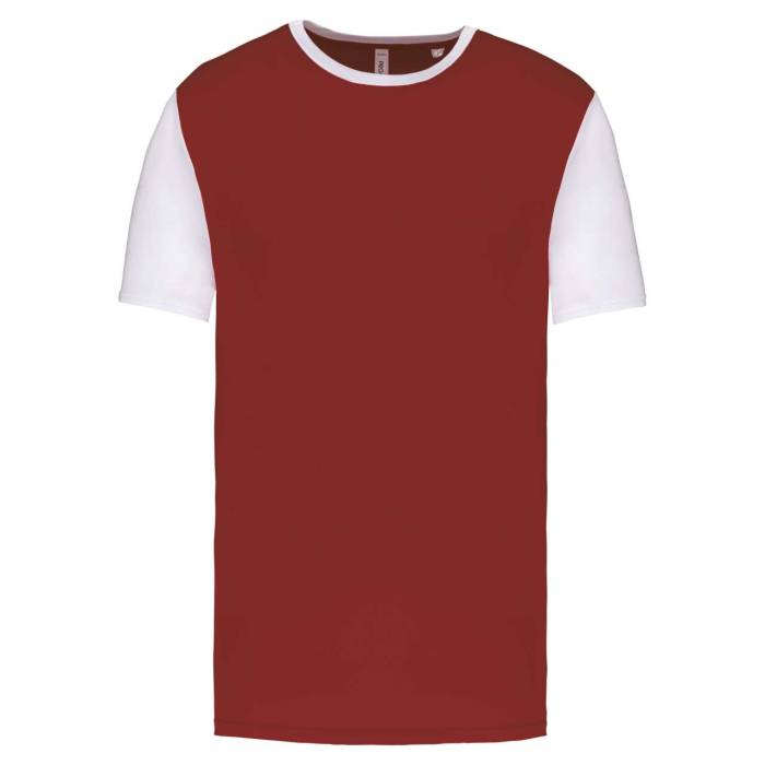 ADULTS` BICOLOUR SHORT-SLEEVED T-SHIRT - Garnet/White, #550027/#ffffff<br><small>UT-pa4023ga/wh-3xl</small>