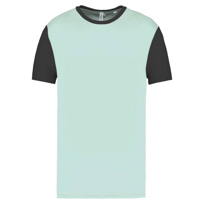 ADULTS` BICOLOUR SHORT-SLEEVED T-SHIRT - Ice Mint/Dark Grey, #B5E3D8/#3f3c3c<br><small>UT-pa4023icm/dg-2xl</small>