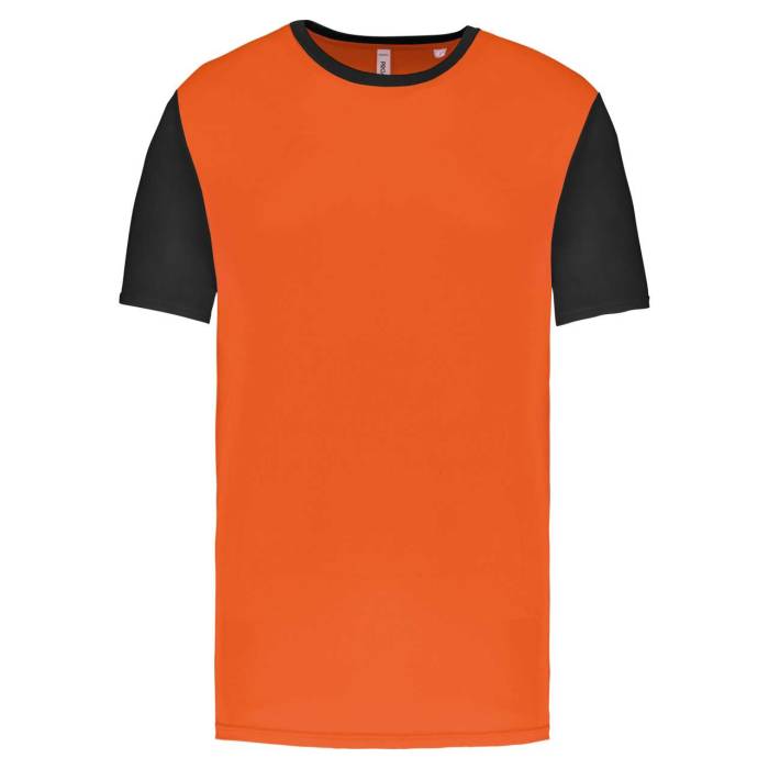 ADULTS` BICOLOUR SHORT-SLEEVED T-SHIRT - Orange/Black, #FF6308/#000000<br><small>UT-pa4023or/bl-2xl</small>