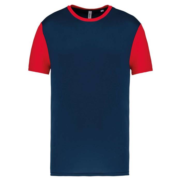 ADULTS` BICOLOUR SHORT-SLEEVED T-SHIRT - Sporty Navy/Sporty Red, #00246C/#EB0024<br><small>UT-pa4023snv/sre-2xl</small>