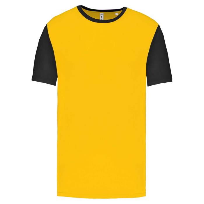 ADULTS` BICOLOUR SHORT-SLEEVED T-SHIRT - Sporty Yellow/Black, #FFCF1C/#000000<br><small>UT-pa4023sye/bl-2xl</small>